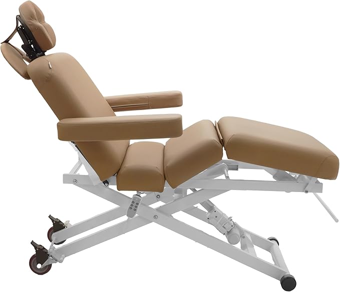 SKINACT Cleo Electric Spa Treatment Table, Facial Massage Bed ADA Compliant (Mocha)