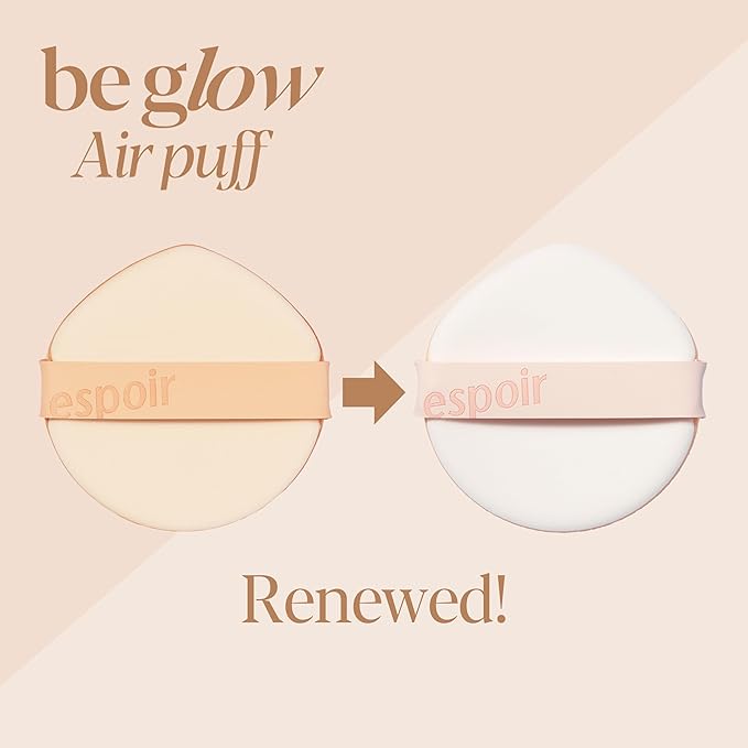 Espoir New Air Puff Volume 5ea| Flawless Face Makeup Fast and Easily | Makeup Sponge Applicator Air Cushion Powder Puff for Liquid Foundation, Cream, Concealer | Korean Base Makeup Tools