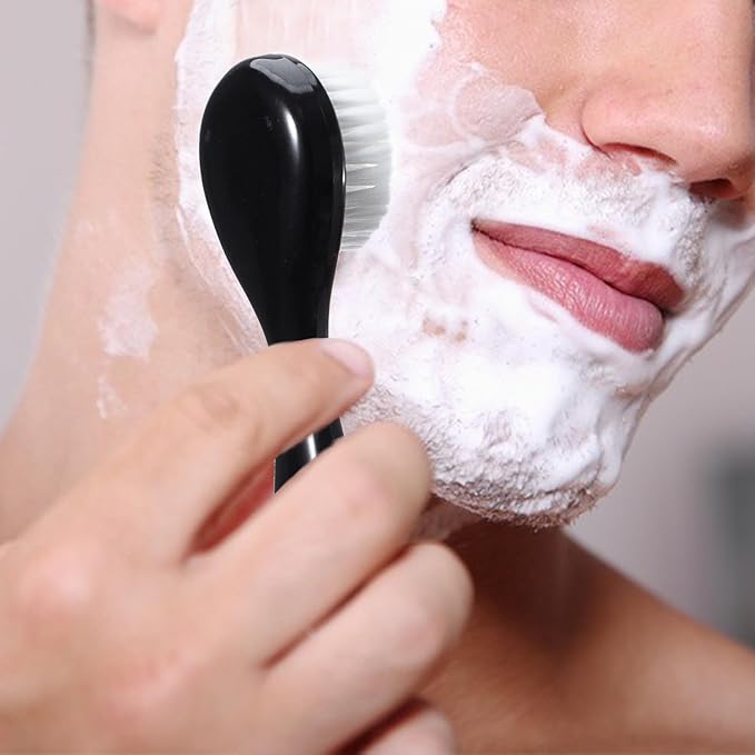 Facial Cleansing Brush 4 PCS, Face Exfoliating Scrubber Brush Soft Face Wash Scrub Exfoliator for Makeup Skincare Removal (Black)