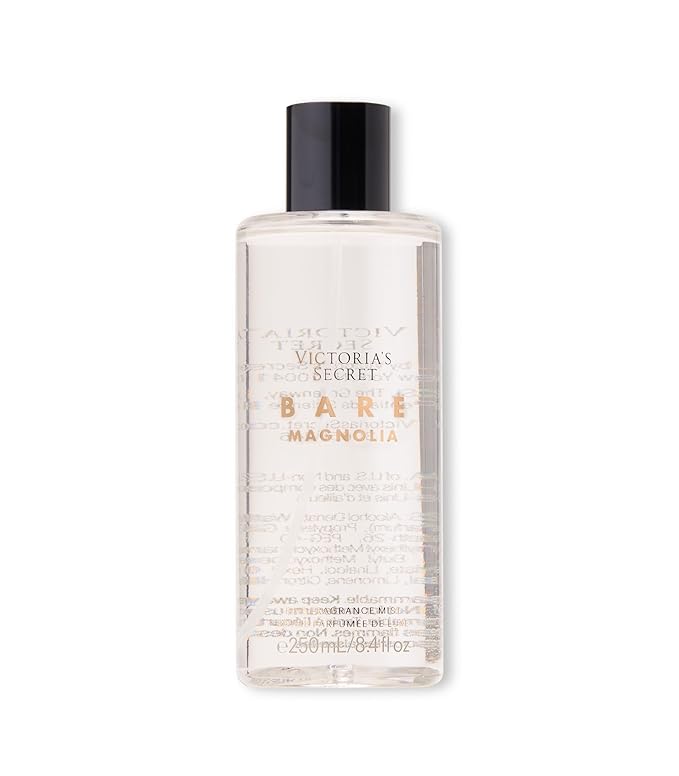 Victoria's Secret Bare Magnolia Fragrance Mist, Notes of Orange Flower, Wood & Vanilla Musk, Body Spray for Women (8.4 oz)