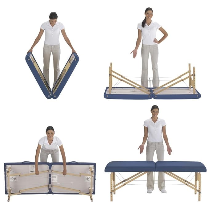 Master Massage Coronado Therma Top Portable Massage Table Heated with Built in Warming Top and 3-Inch Foam Cushioning Royal Blue (30” x 84”)