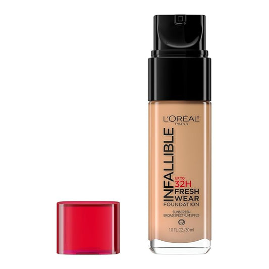 L'Oreal Paris Makeup Infallible Up to 32 Hour Fresh Wear Lightweight Foundation, 470 Radiant Honey, 1 Fl Oz, Packaging May Vary