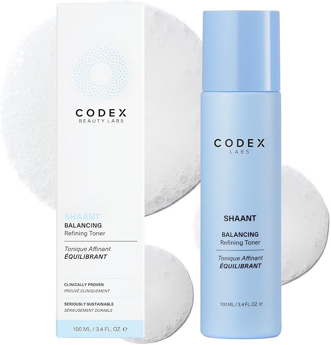 Codex Labs Shaant Refining Toner - Hydration & Pore Minimizer - for Acne Prone Skin - with 2% Gluconolactone - Cruelty-Free, Vegan Skincare (100ml)