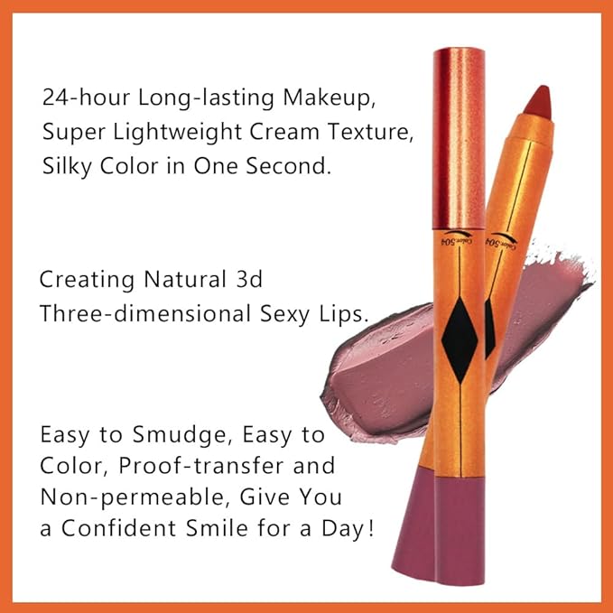 Light Purple Lip Liner Pencil, Smooth Matte Lipstick Crayon with Lip Pencil Sharpener for Women, Velvet Smudge Proof Smudgeproof Waterproof No Transfer Makeup Forever Lipliner 504#