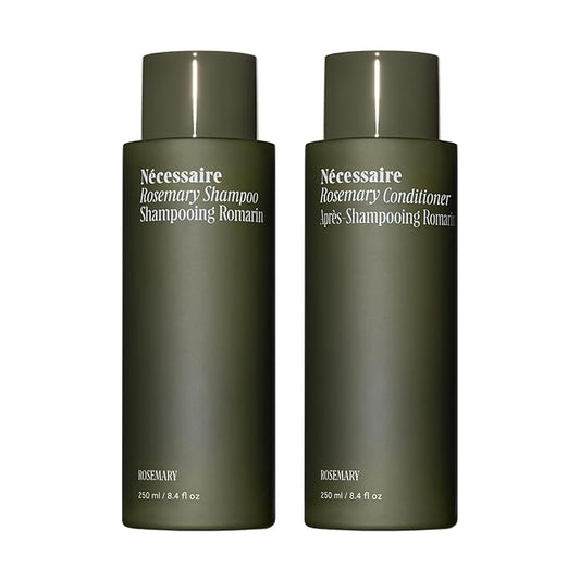 Nécessaire Rosemary Hair Duo | Multi-Protein Strengthening Shampoo + Conditioner Set For Thinning Hair. For Women + Men. Good For All Hair Types/Textures. Free Of Sulfates. Color-Safe. 250 ml / 8.4 oz