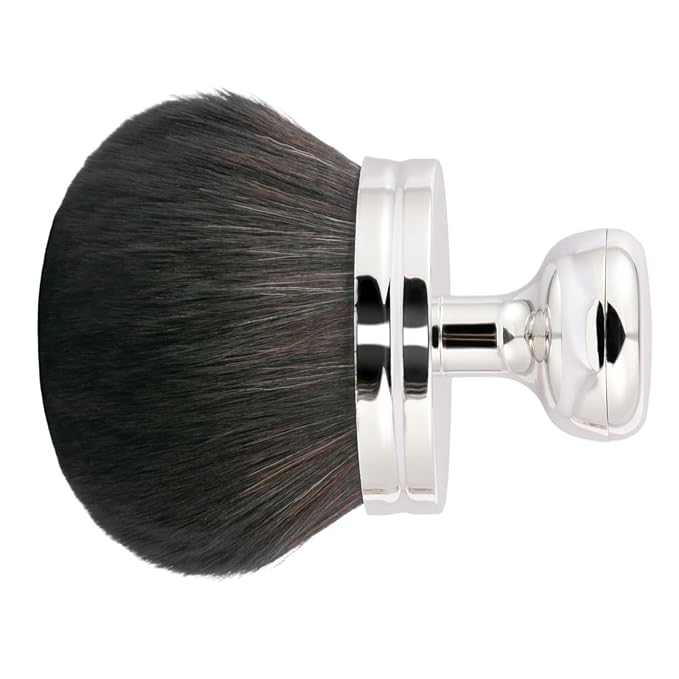 UNIMEIX 3 Inch Sunscreen Applicator with Drawstring Bag, Self Tanner Brush Body Makeup Brush Kabuki Spray Tan Blending Beauty Brush for Body Coverage Perfector (Sliver)