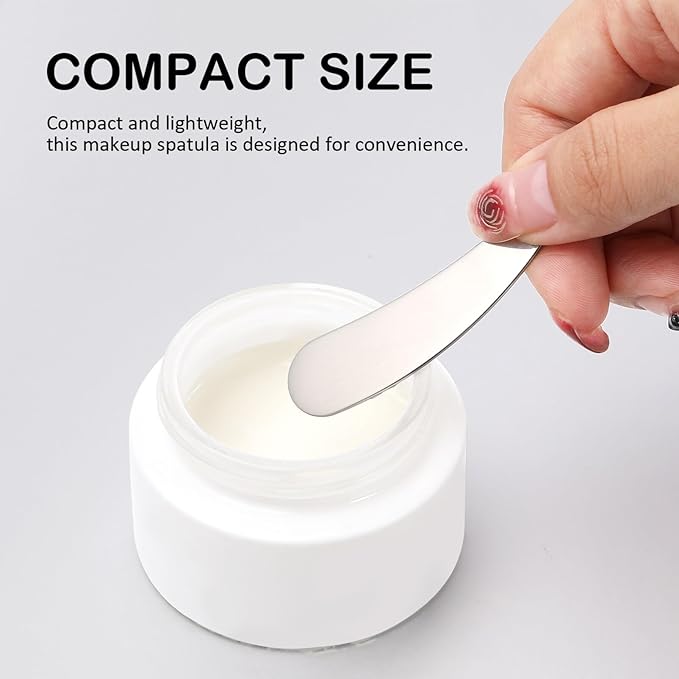 minkissy Makeup Spatula Small Metal Cosmetic Spatula Stainless