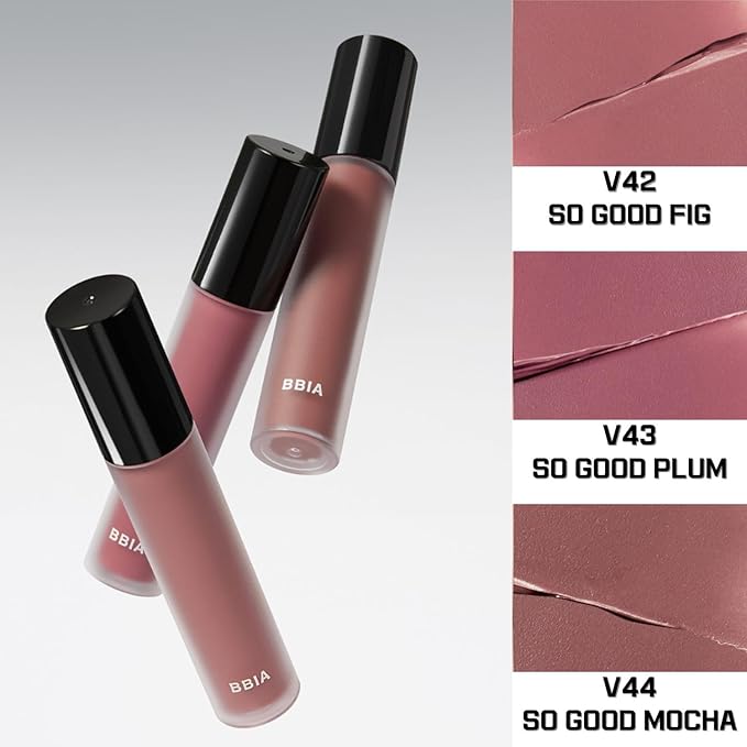 BBIA Last Velvet Tint - Soft & Creamy Matte Finish Lip Stain, Blur Effect with Velvety Texture, Long-Lasting, High Pigment, Lightweight, Non-Drying, Vegan, Korean Lip Makeup (V42 SO GOOD FIG)