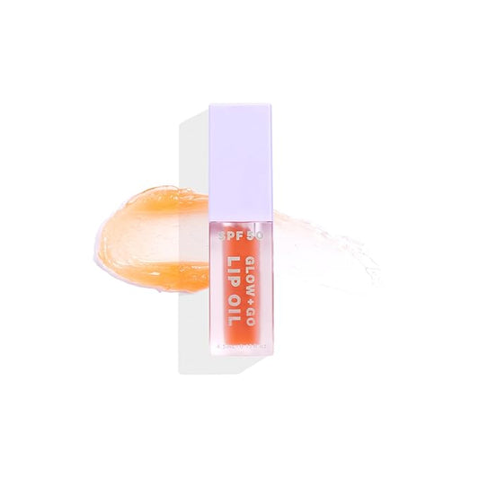 SPF50 Glow & Go Lip Oil: Lip Oil with SPF, Moisturizes and Protects Lips, 4.5ml (Salted Caramel)