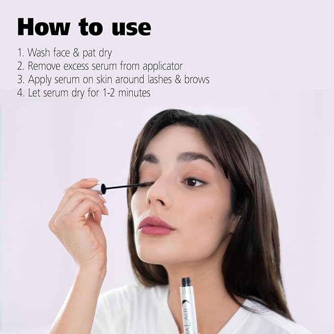 DABALASH Professional Eyelash & Eyebrow Growth Serum with Castor Oil – Promotes the Appearance of Naturally Longer, Fuller, Thicker & Stronger Lash + Brow Hair – Combo Love 2 Pack, 2 * 0.18 oz