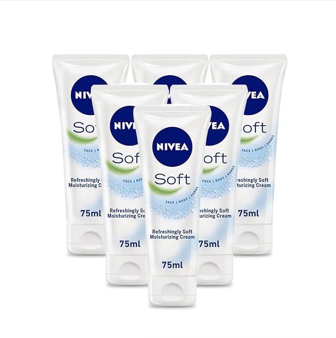 NIVEA Soft Moisturizing Creme 2.60 oz (Pack of 6)