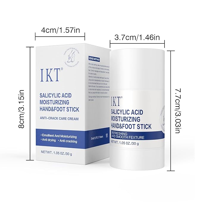 Foot Cream Stick for Dry Cracked Heels,Moisturizing Balm with Olive Oil,Roll-On Repair Treatment for Rough Feet, Hands & Elbows,No Mess Foot Lotion Alternative,1.05 oz,1 pack