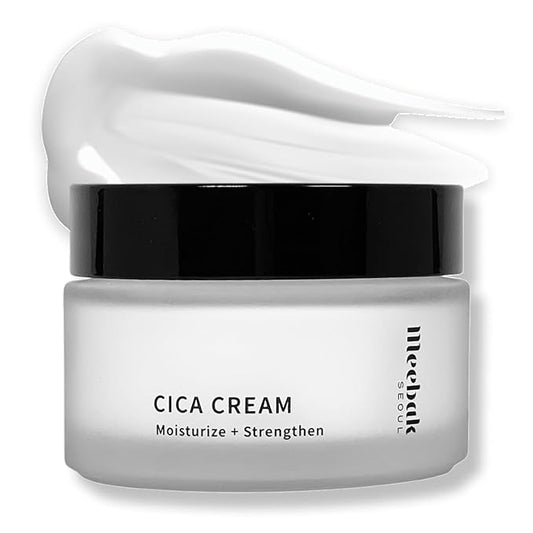 Meebak Cica Cream | Daily Repair Moisturizer with Niacinamide, Ceramide, & Retinol | Deep Hydration & Soothing | Locks in Moisture | Suitable for Sensitive Skin