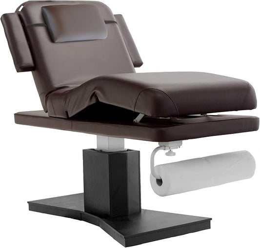 SKINACT Milo 3.0 Motor (with Independent Leg Adjustment) Electric Massage & Facial Bed/Table with Face Cradle Dark Brown