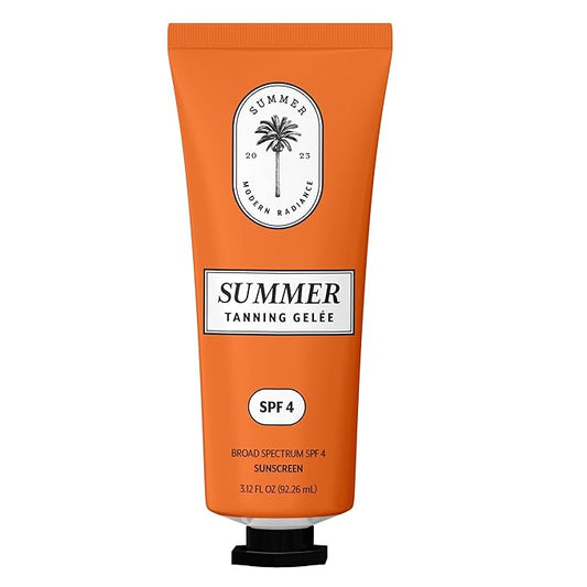 Summer Gelée Tanning Gel – SPF 4 Luxe Bronzing Accelerator – Hydrating & Silky Gel for a Deep, Radiant Tan – Non-Greasy, Fast-Absorbing Formula – 3.12 FL OZ – Made in USA