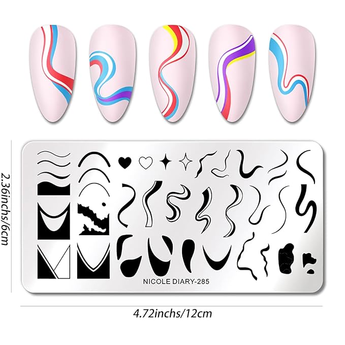 1 pcs french nail stamping