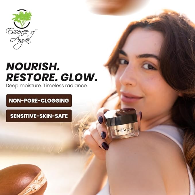 Essence Of Argan Caviargan Anti Aging Face Cream with Argan Oil, Matrixyl & Botanicals - Hydrating Face Moisturizer Wrinkle Cream - Anti-Aging Formulzza for Reducing Fine Lines and Dullness - 1 Fl Oz