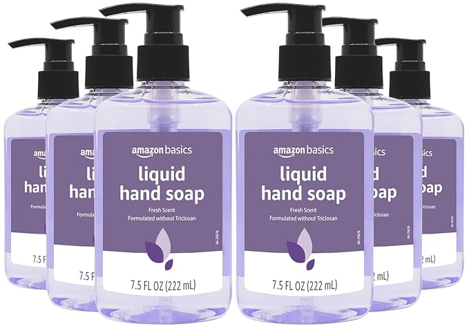 Amazon Basics Original Fresh Liquid Hand Soap, 7.5 Fl Oz (Pack of 6)