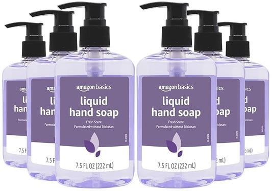 Amazon Basics Original Fresh Liquid Hand Soap, 7.5 Fl Oz (Pack of 6)