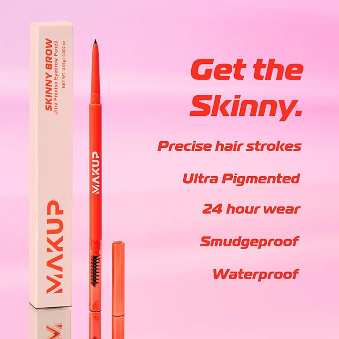 Makup Beauty Skinny Brow - Ultra Thin Eyebrow Pencil, Waterproof, Precise Micro Brow Pencil creates Hair-like Strokes for Full, Natural Brows Light Brown (Taupe)