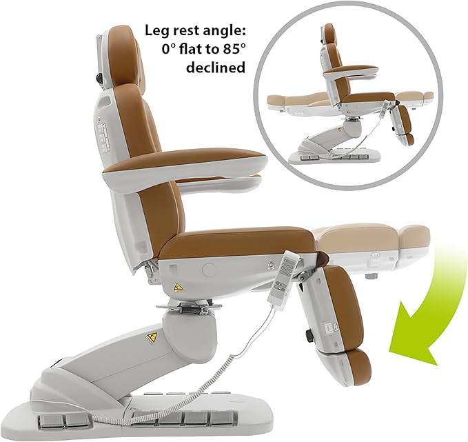 SKINACT Palma Electric Medical Spa Treatment Table (Camel Orange)