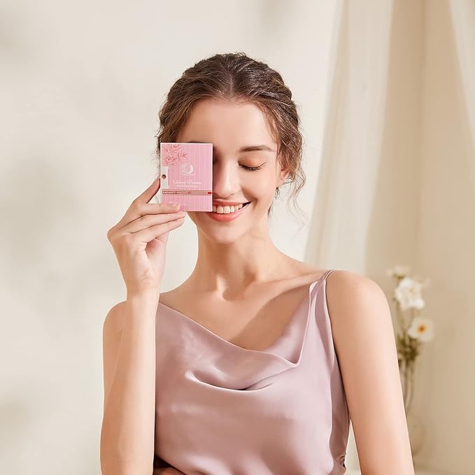 Makeup Mirror with Facial Oil Blotting Paper Sheets – 100 Counts, Silver Compact Folding Cosmetic Travel Mirror Pack (Rose)