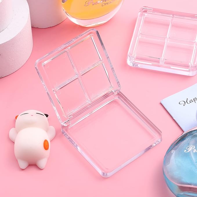 Beaupretty 10 Pieces Empty Eyeshadow Pallet 4 Grids