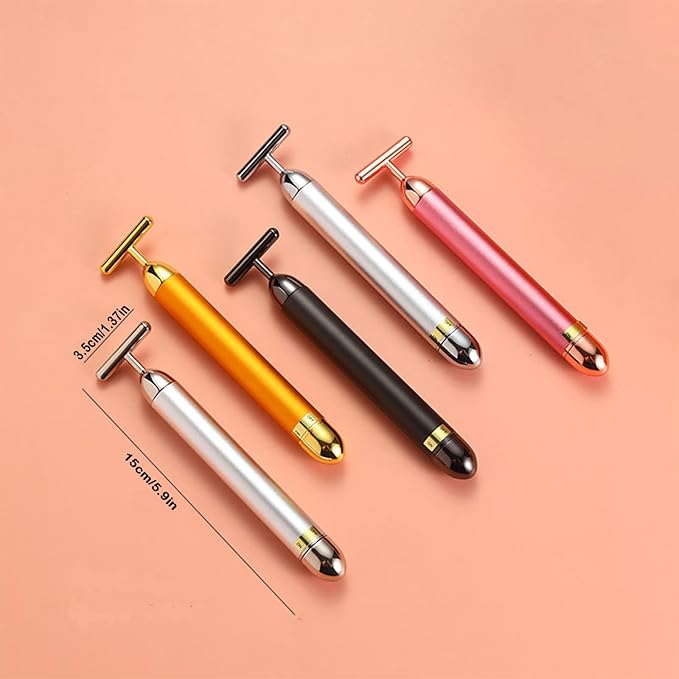 Beauty Bar Gold Face Massager for Skin Care T-Shape Facial Massager Tools Face Lifting (Grey)