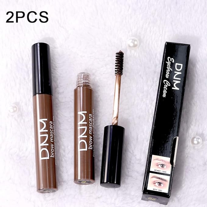 Kaely 2Pcs Eyebrow Gel Waterproof,Longwear Tinted Eye Brow Mascara,Eyebrow Color Makeup kit,maquillaje gel para cejas a prueba de agua,Long Lasting Eyebrows Vegan cosmetics,04 Dark Brown