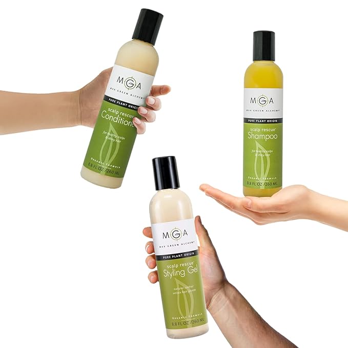 MGA Vegan Hair Conditioner - Organic Formula with Tea Tree for Healthy Hair | Shea Moisture Conditioner with Natural Herbal Scent | Parabens Silicone & Sulfate Free | Unisex | 8.8 Fluid Oz