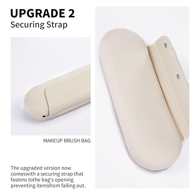 Silicone makeup brush holder travel