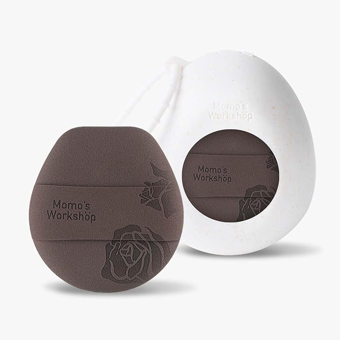 Rose Tatami Makeup Sponge Set,Double-Sided Flat-Edge Shape Rubycell for Liquid Foundations, Non-Absorbent & Fast Blending,Soft, Fluffy & Bouncy, 2 Beauty Puffs &Storage Case
