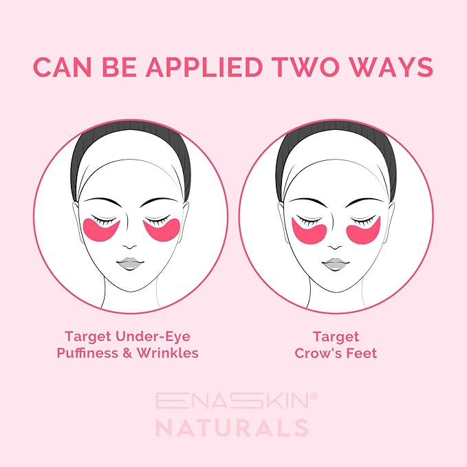 Under Eye Patches for Dark Circles: Caffeine Gel Masks for Puffiness Undereye Bags Wrinkles - Instant Brightening Moisturizing Skin Treatment Pads - Gift for Mom Traveler Night Worker, 30 Pairs (Pink)