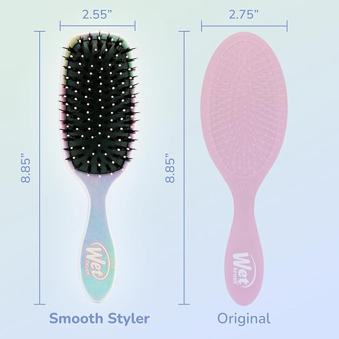 Wet Brush Shine Enhancer Color Wash Stripes, Paddle Hair Detangler Brush with Ultra-Soft Intelliflex Bristles, Infused With Natural Argan Oil, Shiny & Smooth, Wet or Dry, For All Hair Types