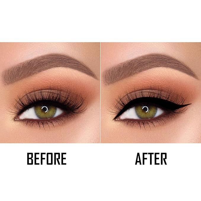 Boobeen Black Ink Liner, Liquid Eyeliner Makeup Waterproof Eyeliner Pen Long Lasting, Precision Brush Tip, Goes on Smoothly