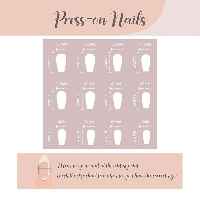 BABALAL Coffin Press on Nails Medium Fake Nails Black Glue on Nails French Ballerina Acrylic Nails with Star Design Goth Stick on Nails for Women and Girls 24Pcs