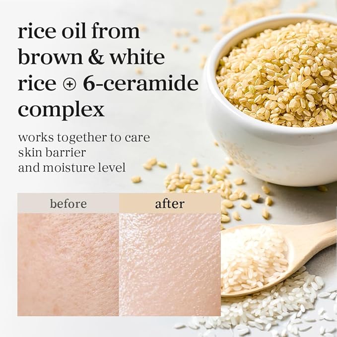 NOONI Korean Cleansing Oil – Snow Aqua 0 Rice Ceramide Barrier Care Cleansing Oil | Makeup Remover, Face Wash, Gentle Facial Cleanser, Pore Care, Korean Skin Care, Vegan, Stocking Stuffers, 6.76 Fl Oz