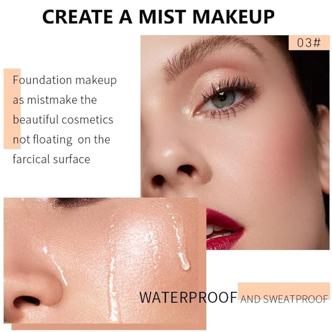 Foundation Full Coverage Liquid Foundation Cream - Lightweight Concealer - Suitable for All Skin Types (ivory white 02)