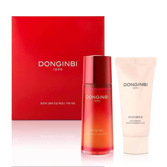 Donginbi 1899 Single Essence Special Set - New Years Gifts for Women, Korean Red Ginseng Face Essence for Radiance and Repair, Korean Skin Care