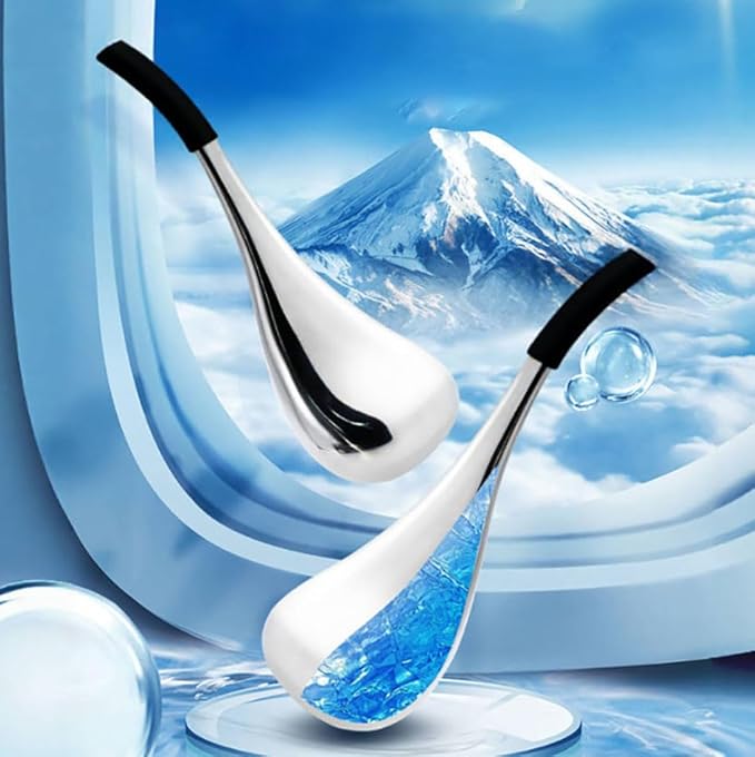 Ice Globes for Face & Eyes, Unbreakable Stainless Steel Cryo Sticks for Beauty Routines, Facials Cold Roller Cooling Globes for Puffiness, Wrinkles, Dark Circles, Headaches(Black)