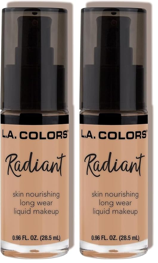 L.A. COLORS Radiant Liquid Makeup, Fair CLM387 (Pack of 2)