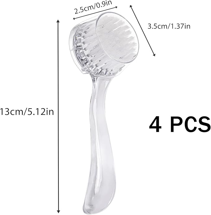 Facial Cleansing Brush, 4 PCS Clear Facial Exfoliating Brush Face Wash Scrub Exfoliator Brush for Makeup