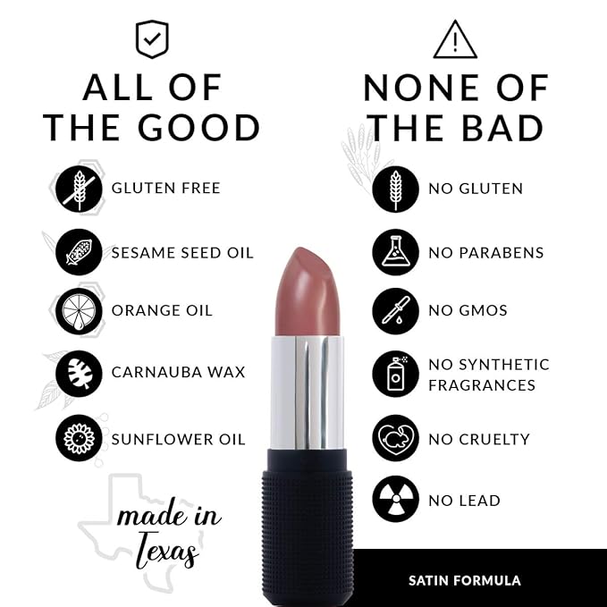 Red Apple Lipstick Ooh La La Full Body Lipstick for Women - Vegan Gluten Free Organic Lipstick - Creamy Lip Color, Nourishing Lip Makeup w Vitamin E - NEUTRAL MEDIUM ROSY BROWN LIPSTICK SHADE