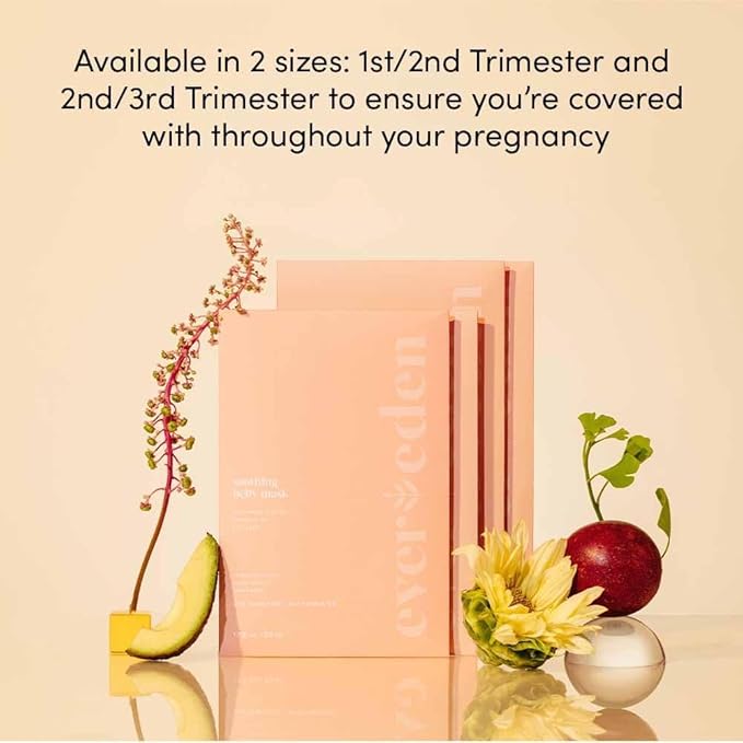 Evereden Soothing Belly Mask - 4 Belly Masks for Pregnant Women 1st & 2nd Trimester - Hydrating, Nourishing, & Soothing Pregnancy Skin Care Belly Masks - Clean & Vegan Pregnancy & Maternity Products