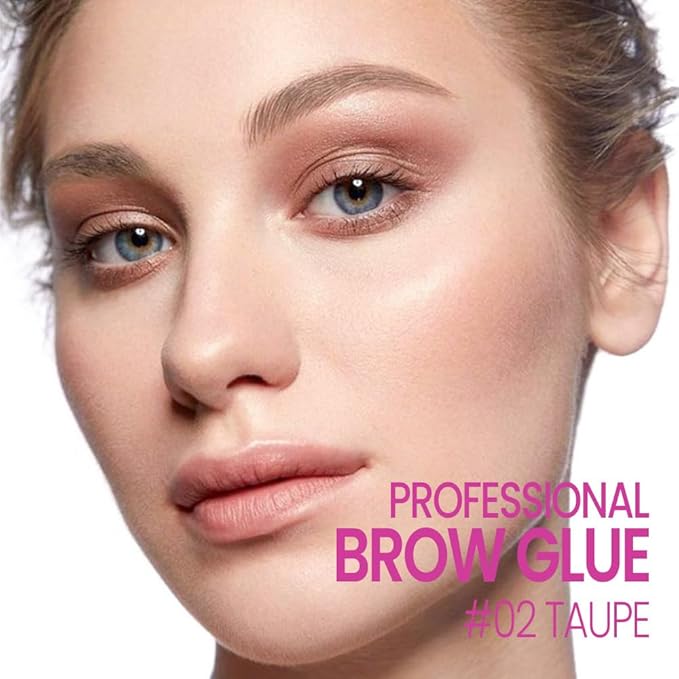 Kaely PROFESSIONAL MAKEUP Brow Glue, Tinted Eyebrow Gel, Eyebrow Mascara Waterproof, gel para cejas a prueba de agua, Eye Brow Fast Sculpt, Vegan & Cruelty-Free, 1Pcs-02 Taupe