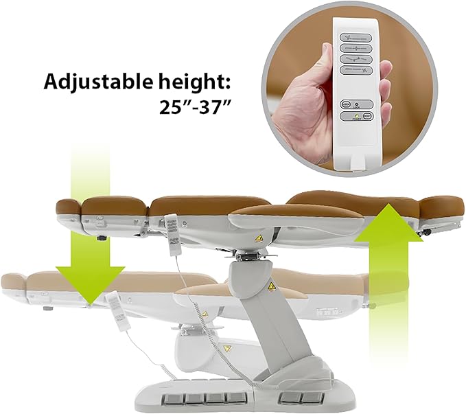 SKINACT Palma Electric Medical Spa Treatment Table (Camel Orange)