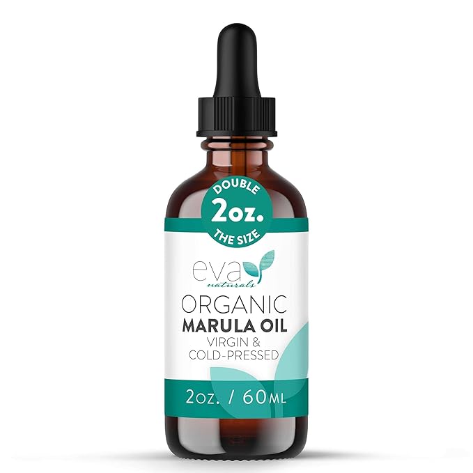 Eva Naturals Marula Oil – 100% Pure Cold Pressed Oil for Face, Hair, Skin & Body – Lightweight Facial & Massage Serum – Moisturizer for Aging Care, Gua Sha & Beard Use