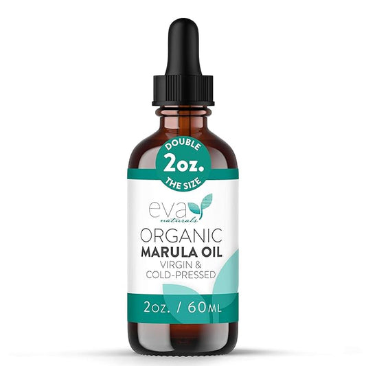 Eva Naturals Marula Oil – 100% Pure Cold Pressed Oil for Face, Hair, Skin & Body – Lightweight Facial & Massage Serum – Moisturizer for Aging Care, Gua Sha & Beard Use