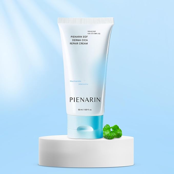PIENARIN EGF Derma Cica Repair Cream, EGF Facial Moisturizer for Sensitive Skin, Redness & Barrier Repair | Korean Facial Moisturizer for Dry, Irritated Skin (1.69oz / 50ml)