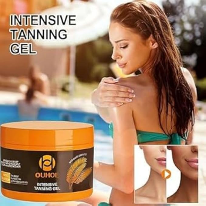 Luxury Intensive Tanning Gel, Natural Tanning Accelerator Cream Gel, Brown Tanning Gel，Tanning Gel for Sunbeds & Outdoor Sun (2 pcs)